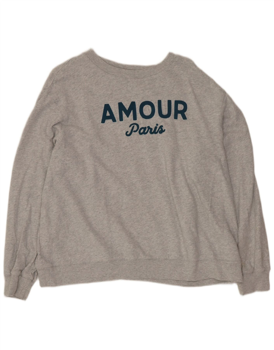 Suéter feminino Marks & Spencer com estampa oversized Reino Unido 16 grande cinza