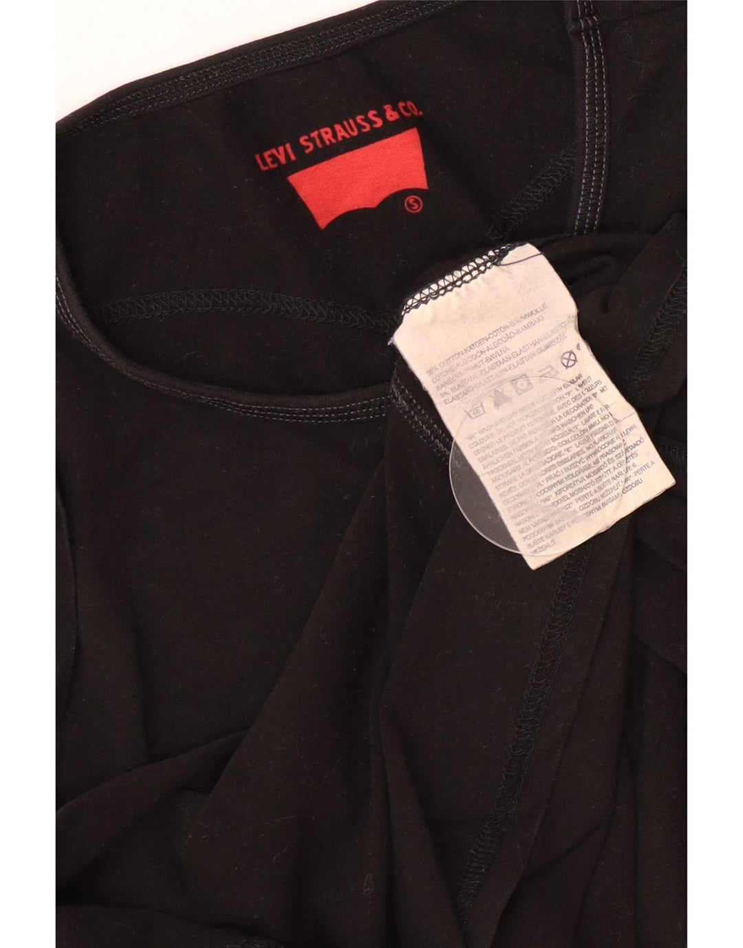 Camiseta feminina Levi's Top UK 10 pequena algodão preto