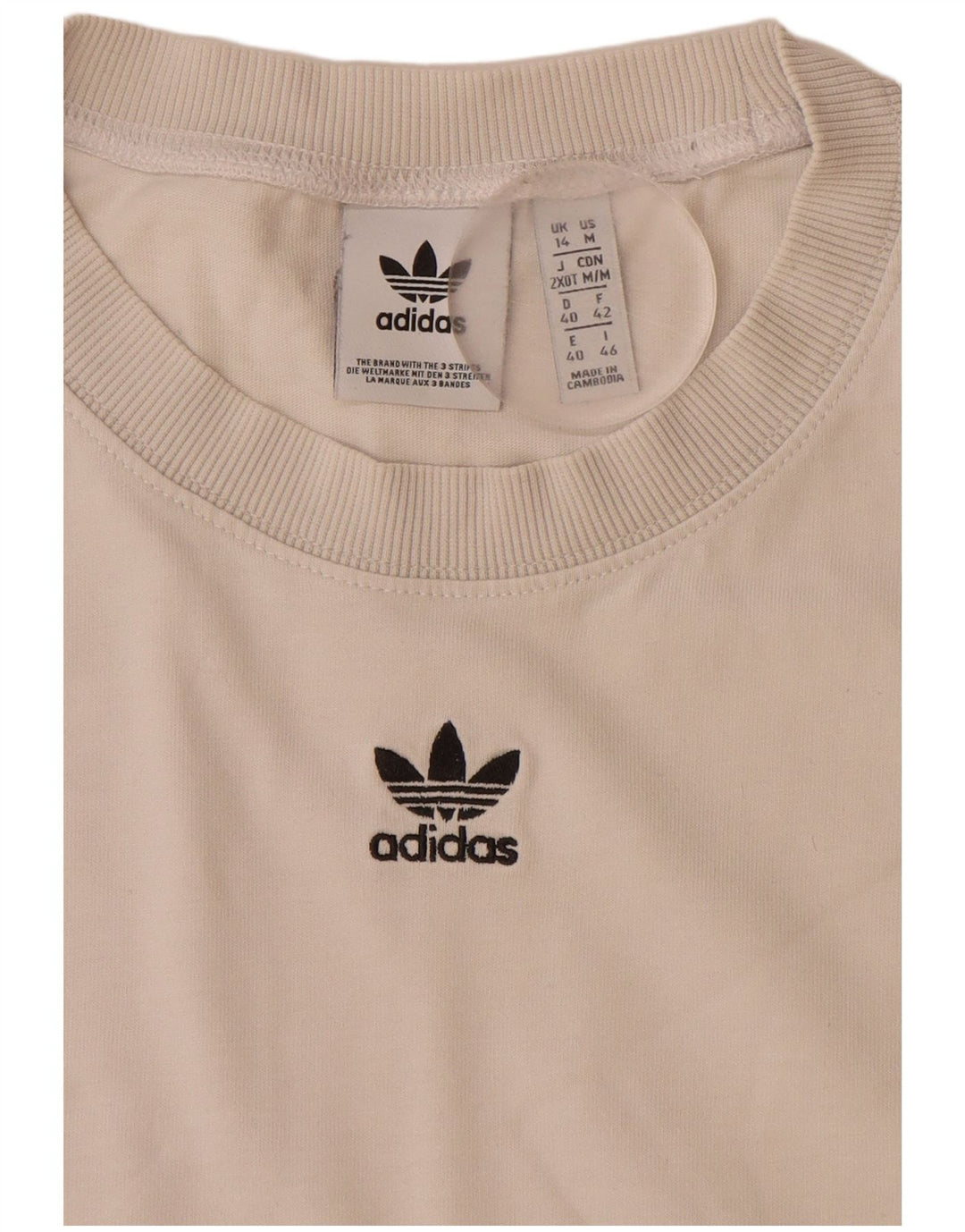 Camiseta Adidas Feminina Gráfica Top UK 14 Grande Branco