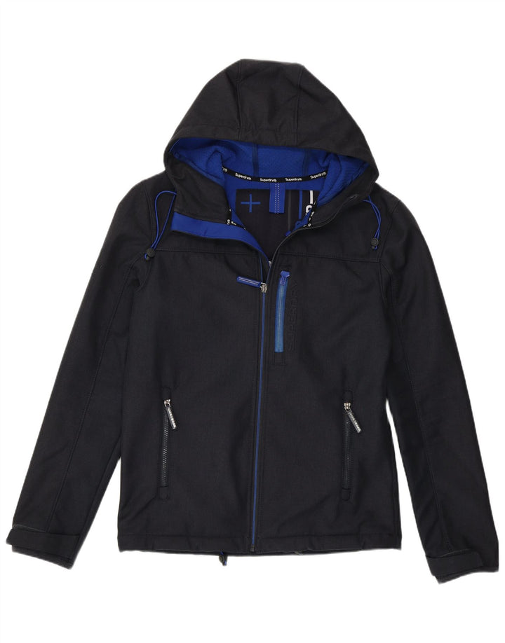 Jaqueta corta-vento masculina Superdry Windtrekker Graphic UK 38 cinza médio
