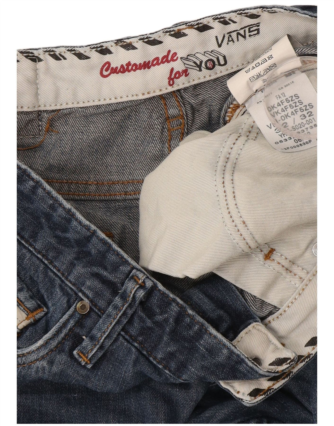 Vans Masculino Straight Jeans W32 L32 Azul Algodão