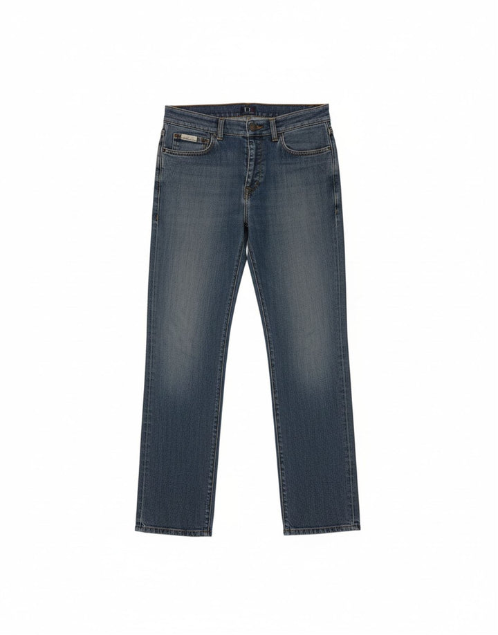 Jeans retos femininos TRUSSARDI W29 L31 algodão azul