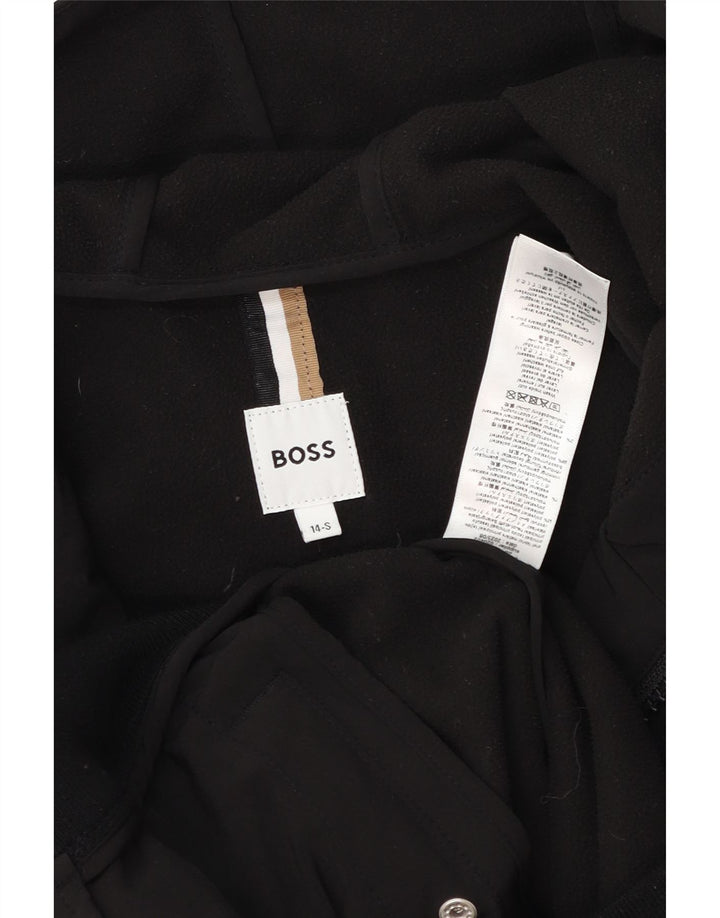 Jaqueta bomber com capuz Hugo Boss Boys 13-14 anos pequena listrada preta