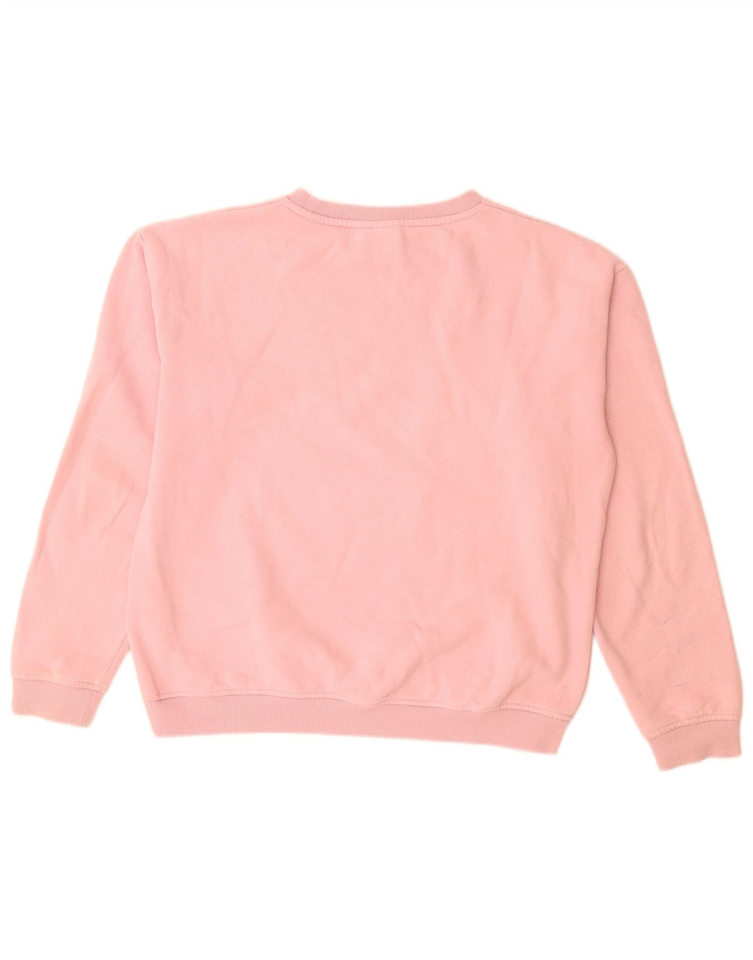 ELLESSE moletom feminino gráfico jumper UK 12 médio algodão rosa