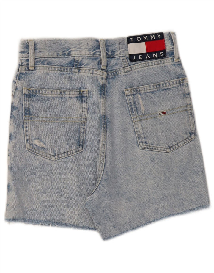 Shorts jeans feminino TOMMY HILFIGER Mom Distressed cintura alta W24 XS azul