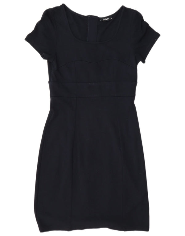 Max&Co. Vestido bainha feminino UK 12 médio azul marinho