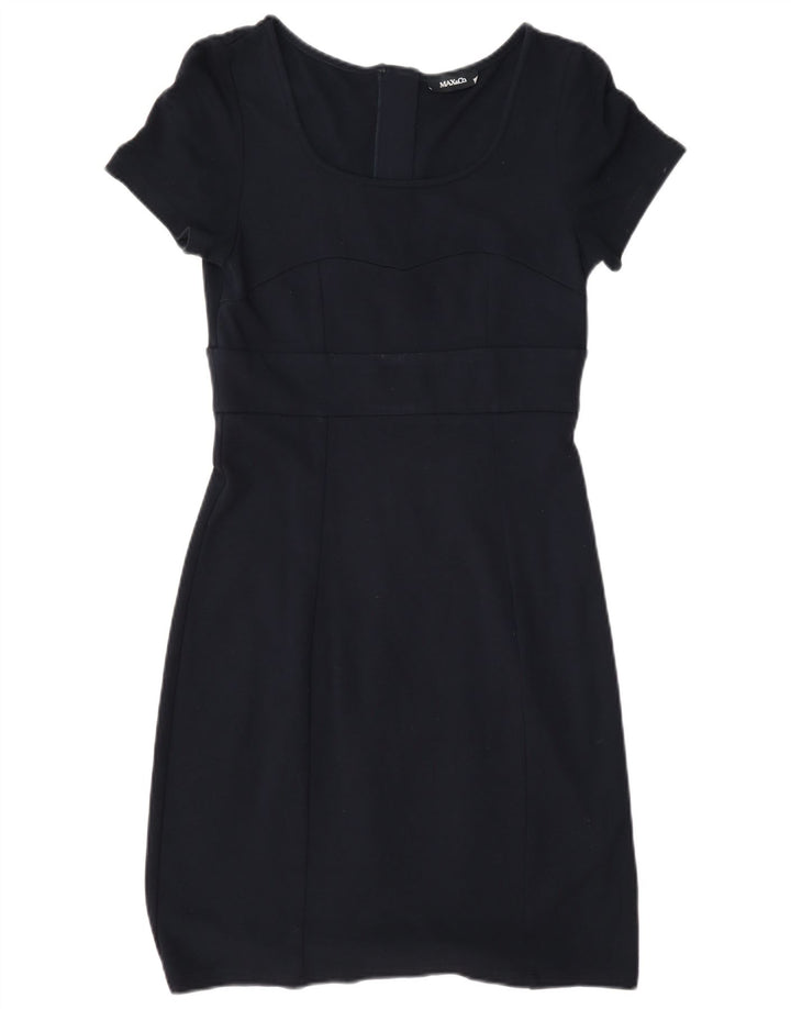 Max&Co. Vestido bainha feminino UK 12 médio azul marinho