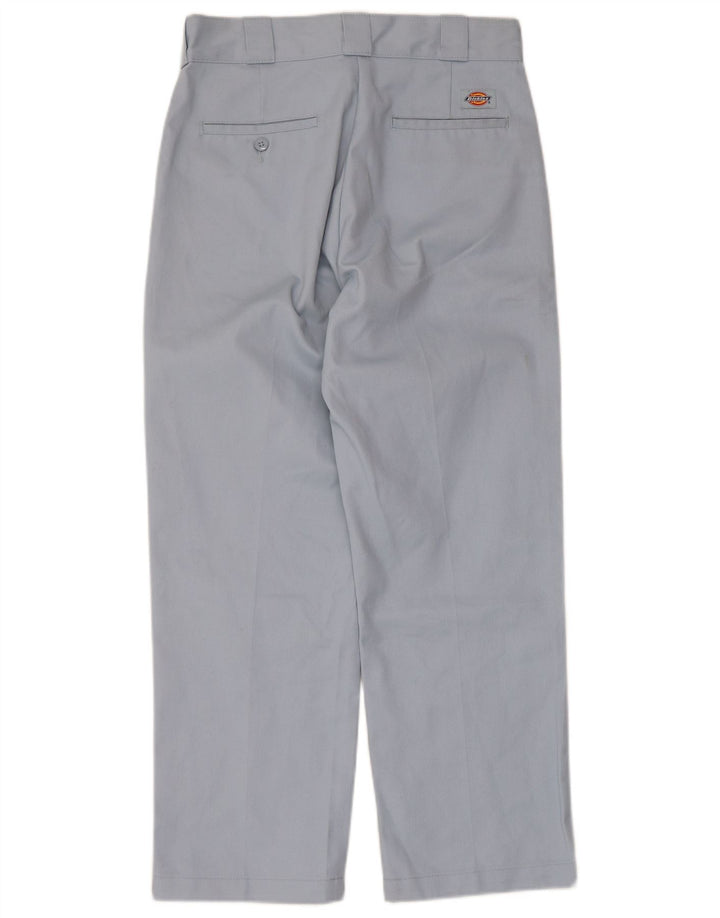 Calças Chino retas masculinas Dickies W28 L26 poliéster azul