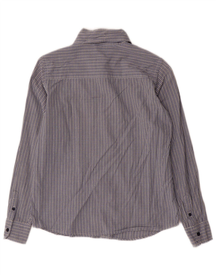 Camisa Benetton Boys 10-11 Anos XL Azul Algodão Guingão