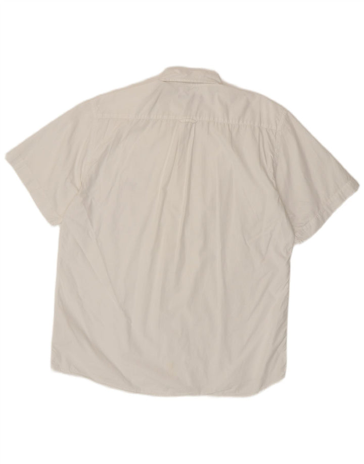 Camisa masculina de manga curta Gant Regular Fit grande algodão branco