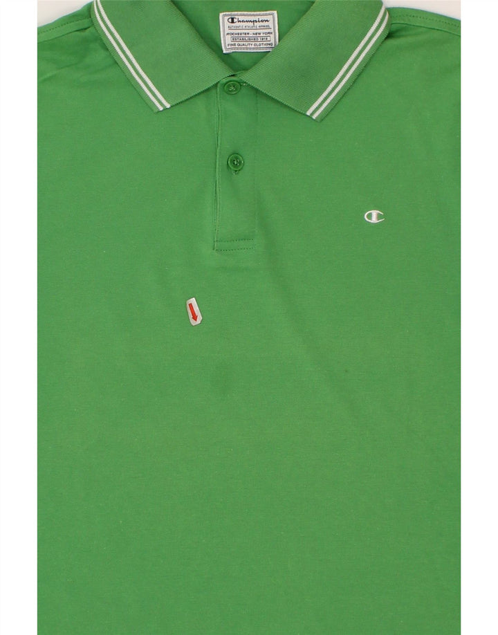 CHAMPION Mens Easy Fit Polo Shirt Medium Green Cotton Vintage Champion and Second-Hand Champion from Messina Hembry 