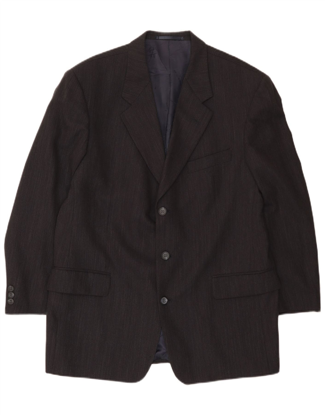 Jaqueta blazer masculina Daniel Hechter com 3 botões Reino Unido 40 grande azul marinho nova lã