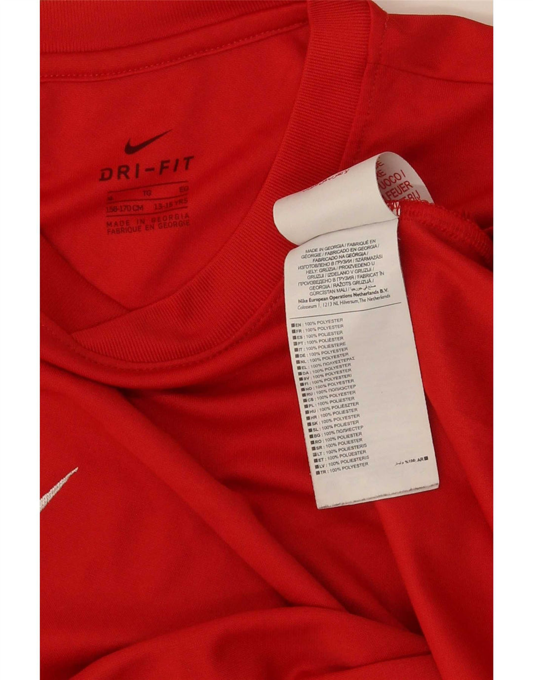 Camiseta Nike Boys Dri Fit Top 13-14 Anos XL Vermelho Poliéster
