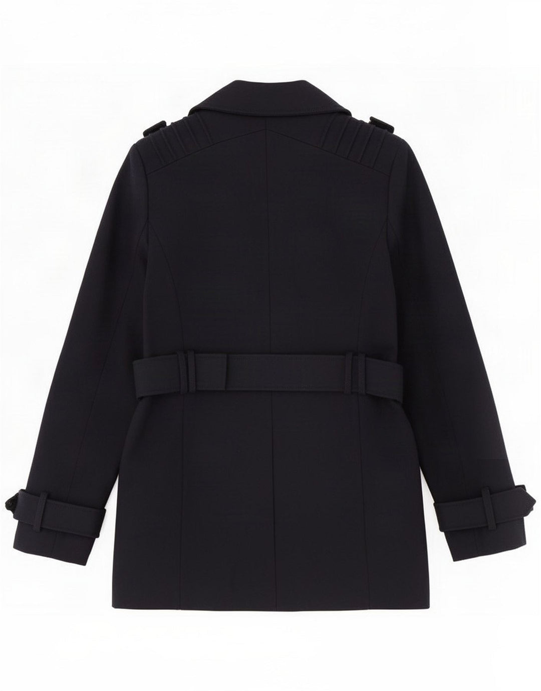 Sobretudo feminino Topshop Reino Unido 10 pequena lã azul marinho