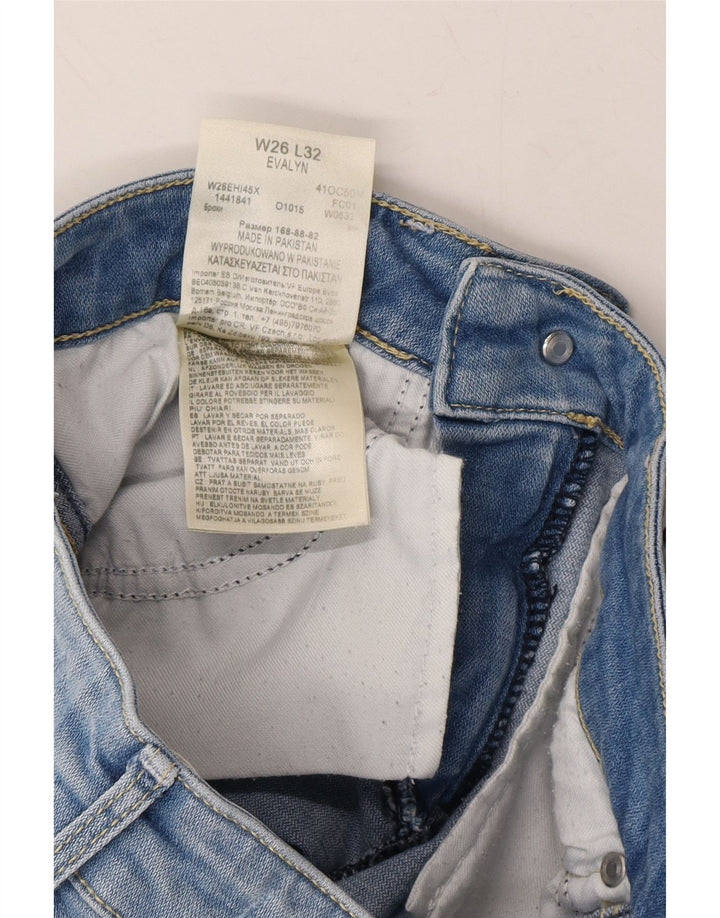 WRANGLER Womens Evalyn Slim Jeans W26 L32 Blue Cotton Vintage Wrangler and Second-Hand Wrangler from Messina Hembry 