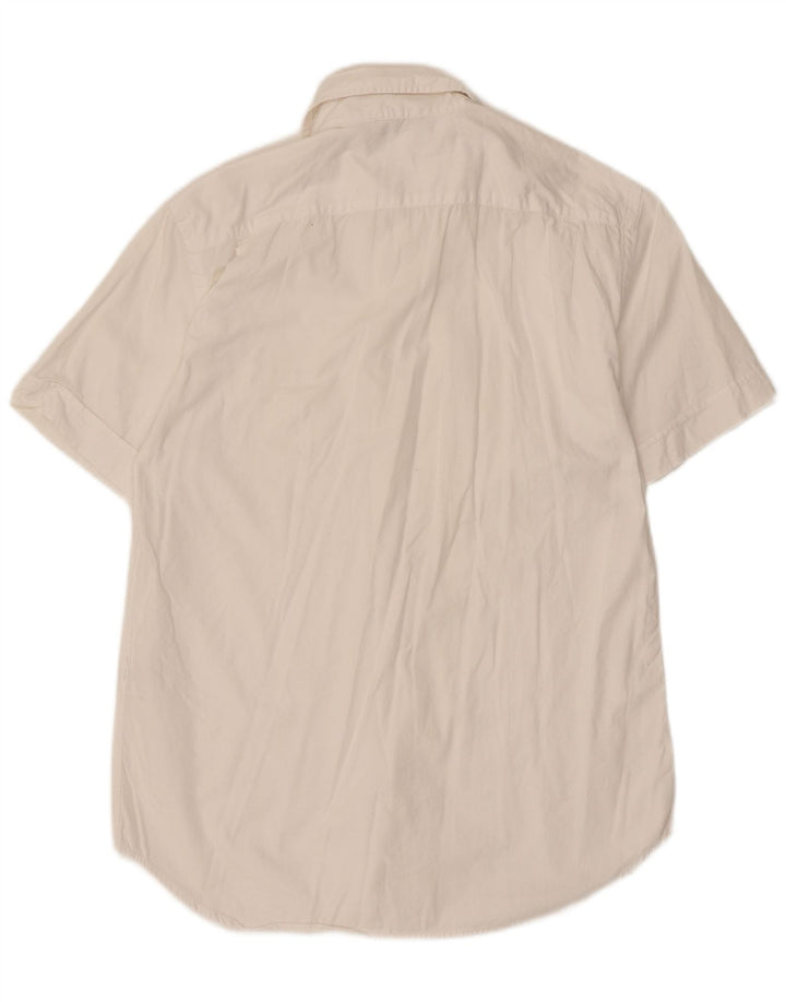 Camisa masculina de manga curta Gas pequena algodão branco