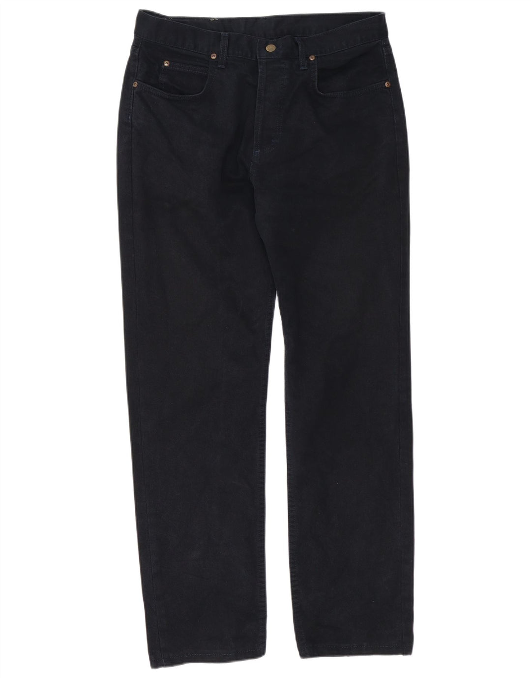 Lee Mens Straight Jeans W34 L31 Azul Marinho Algodão