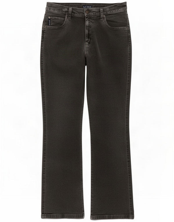 Calça casual feminina de cintura alta Bootcut Armani W33 L31 Algodão verde