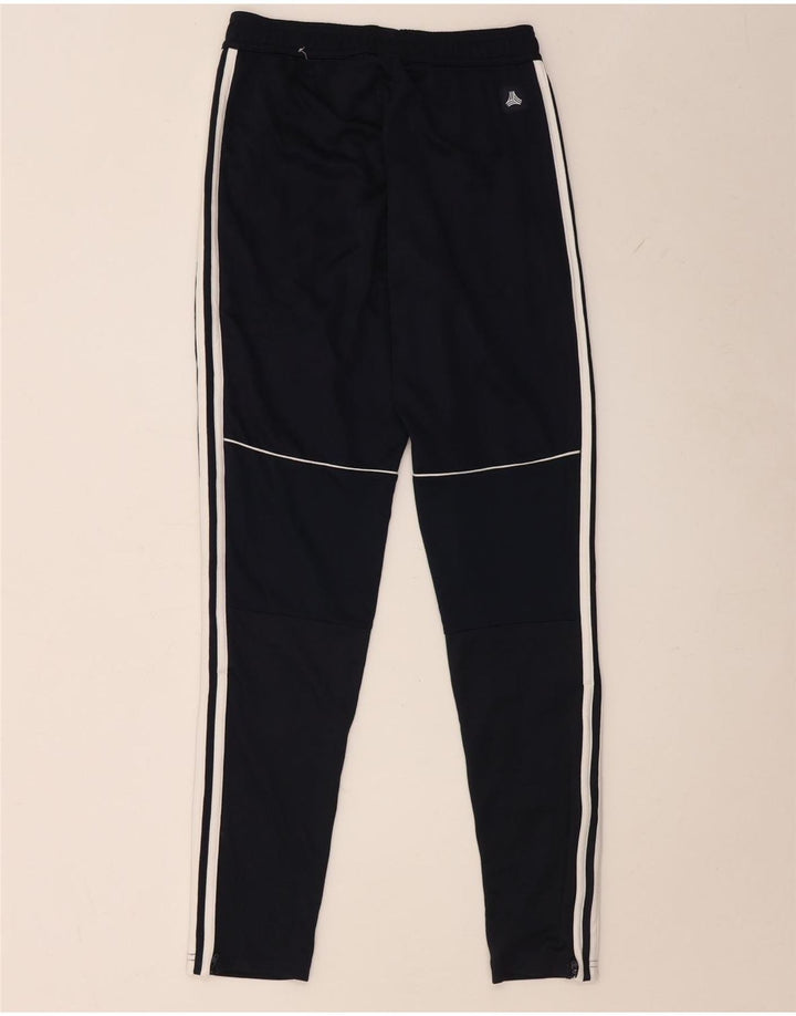 Calças de treino femininas Adidas UK 4 XS azul marinho poliéster