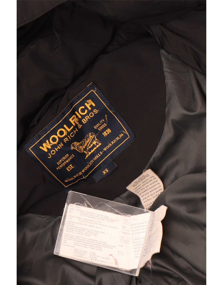 Jaqueta acolchoada com capuz feminina Woolrich UK 6 XS poliéster preto