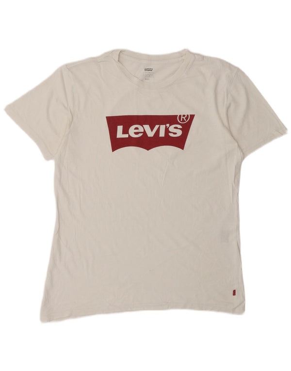 Camiseta gráfica masculina LEVI'S Top médio branco