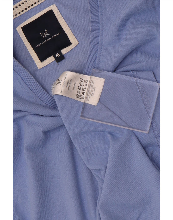 Camiseta masculina CREW CLOTHING Top médio algodão azul