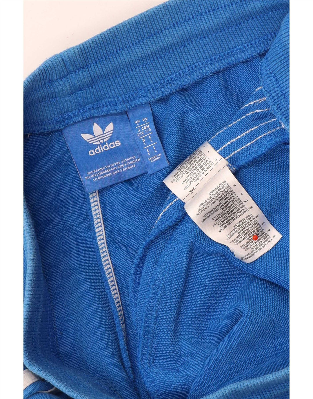 Calça de treino masculina Adidas Joggers grande algodão azul