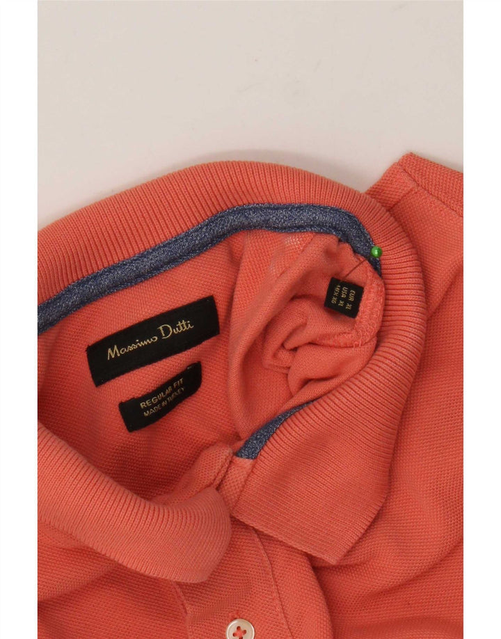 Camisa polo masculina Massimo Dutti Regular Fit XL laranja