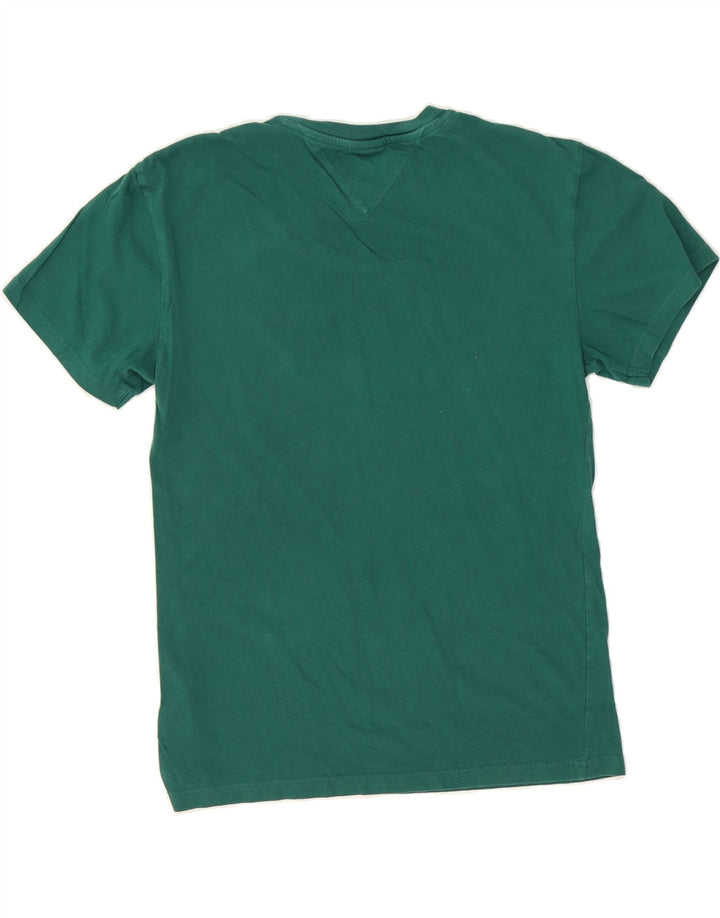 TOMMY HILFIGER Mens T-Shirt Top XS Green Cotton Vintage Tommy Hilfiger and Second-Hand Tommy Hilfiger from Messina Hembry 