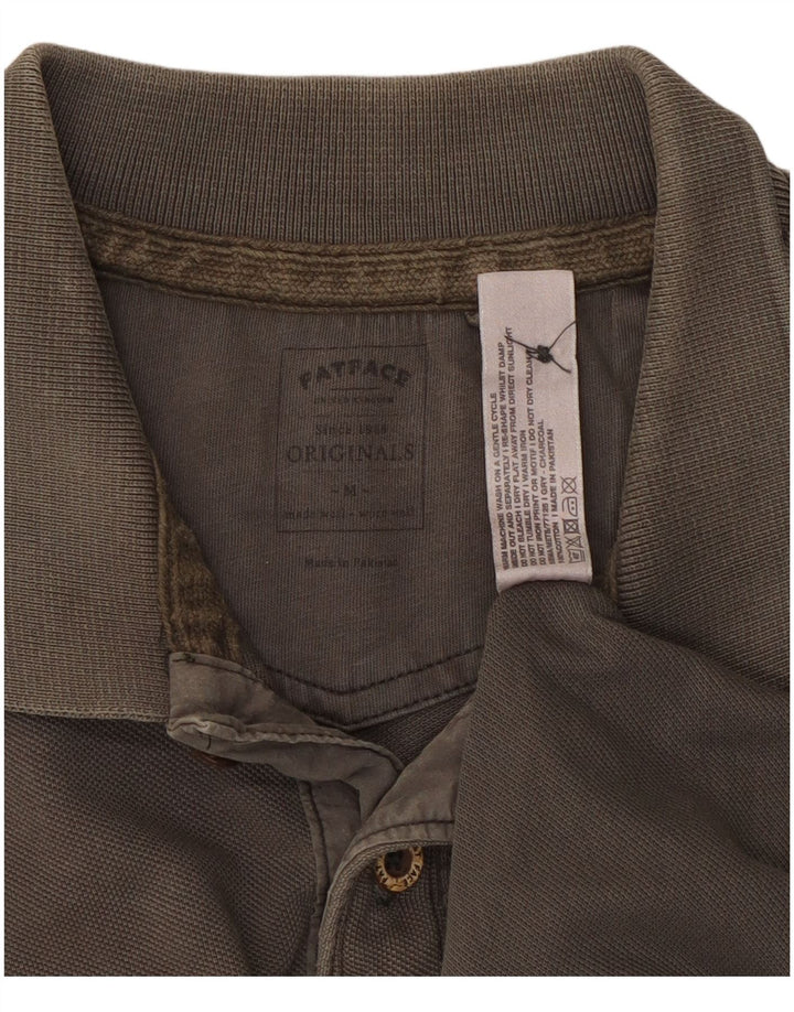 Camisa polo masculina Fat Face algodão cinza médio