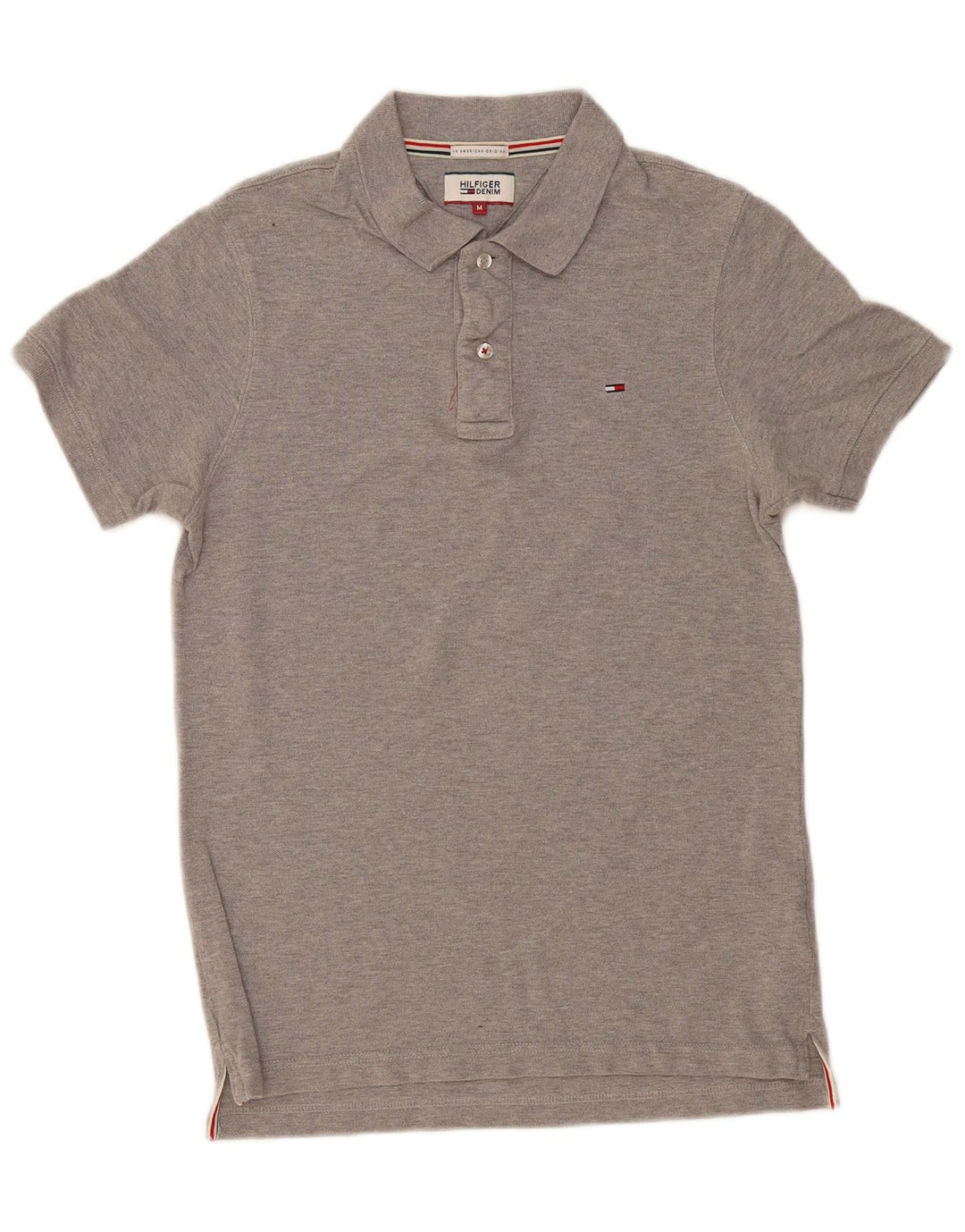 Camisa polo masculina Tommy Hilfiger algodão cinza médio