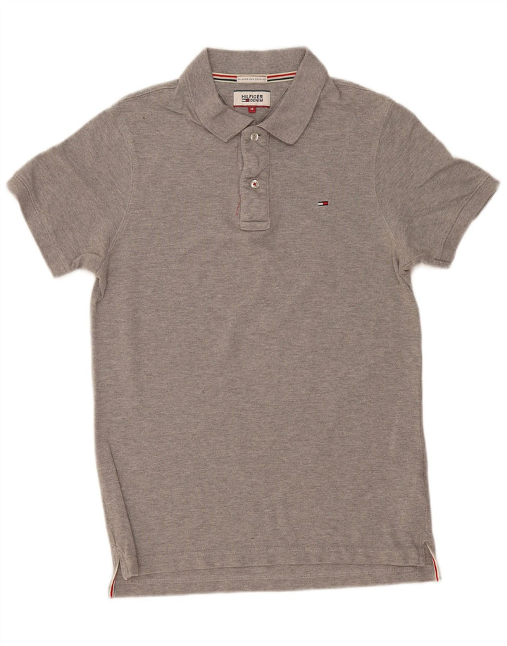 Camisa polo masculina Tommy Hilfiger algodão cinza médio