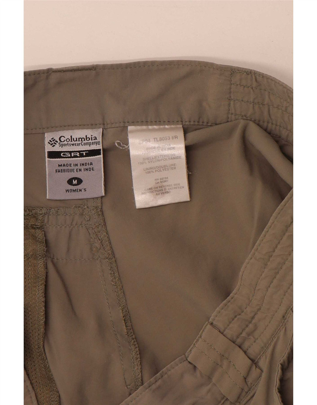 Shorts cargo feminino Columbia médio W30 cáqui poliéster