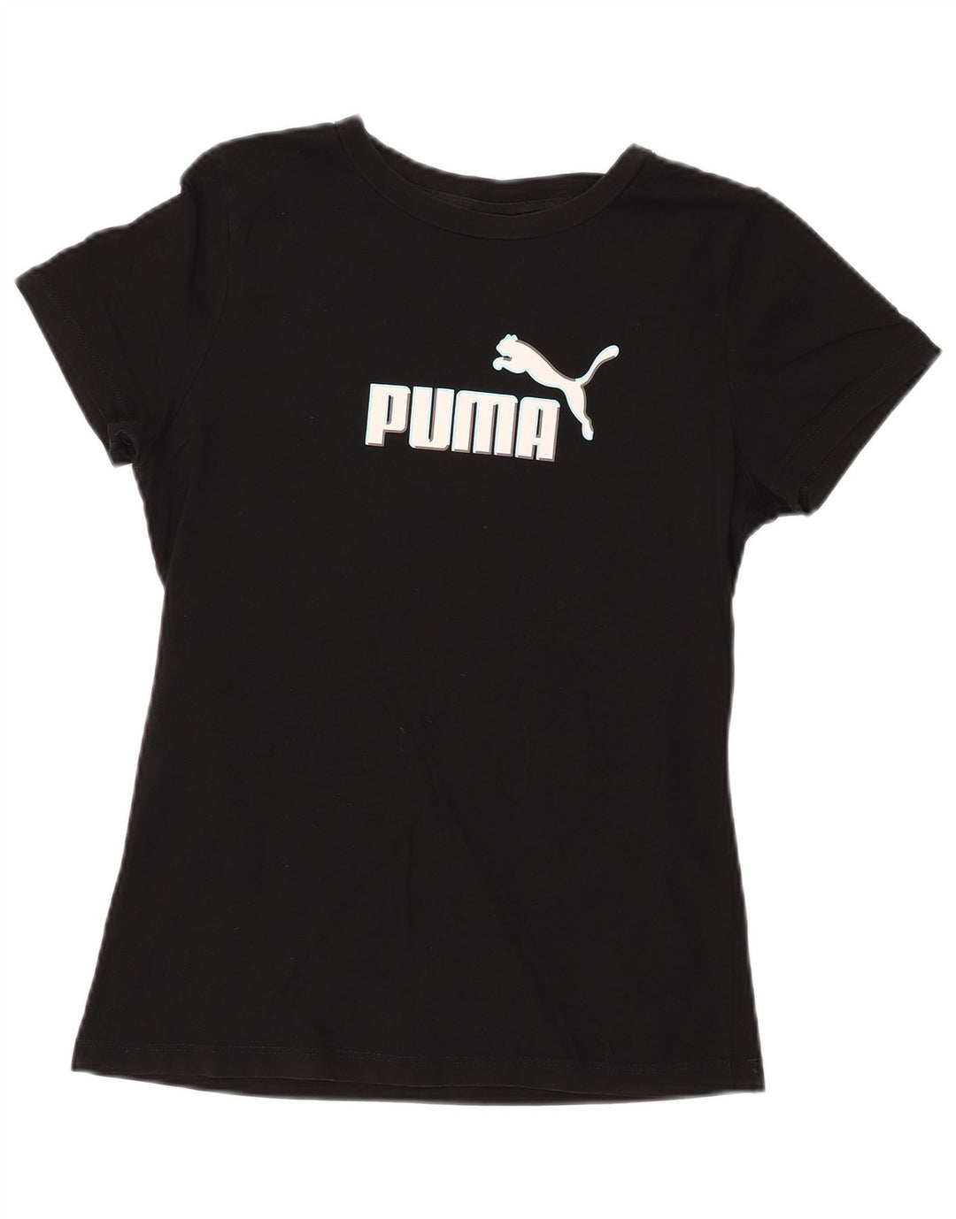 Camiseta feminina PUMA com estampa gráfica UK 14 grande preta
