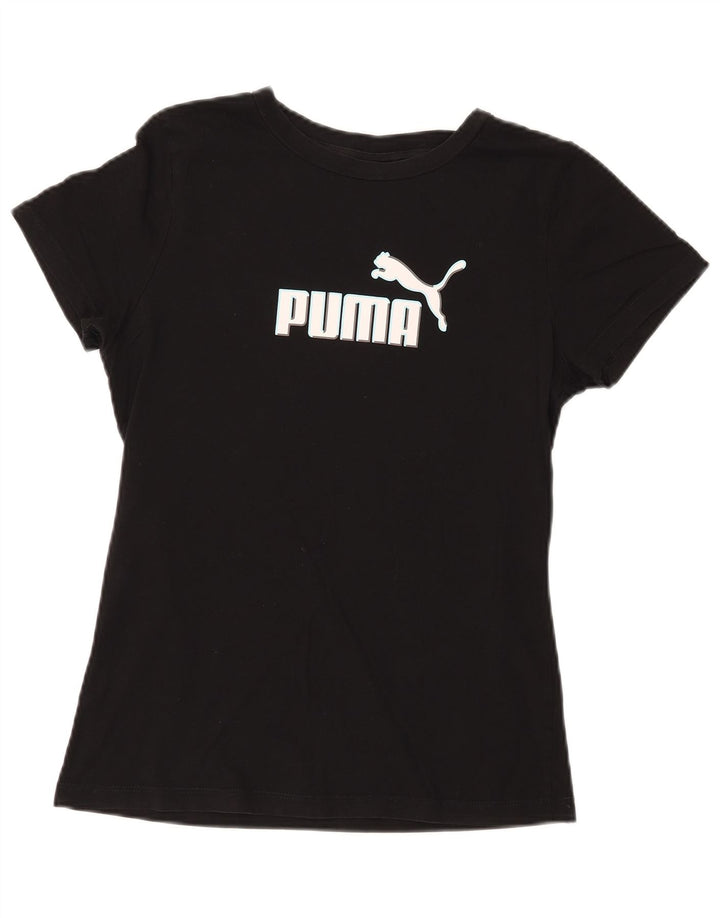 Camiseta feminina PUMA com estampa gráfica UK 14 grande preta