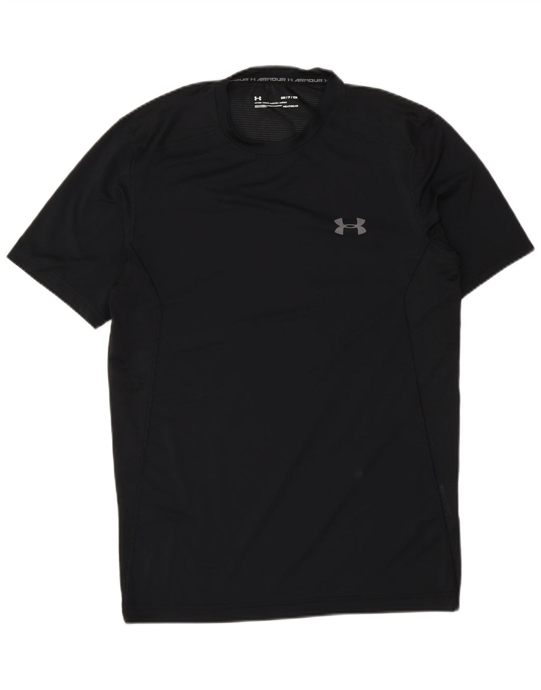 UNDER ARMOUR Camiseta masculina Heat Gear Top médio preto poliéster
