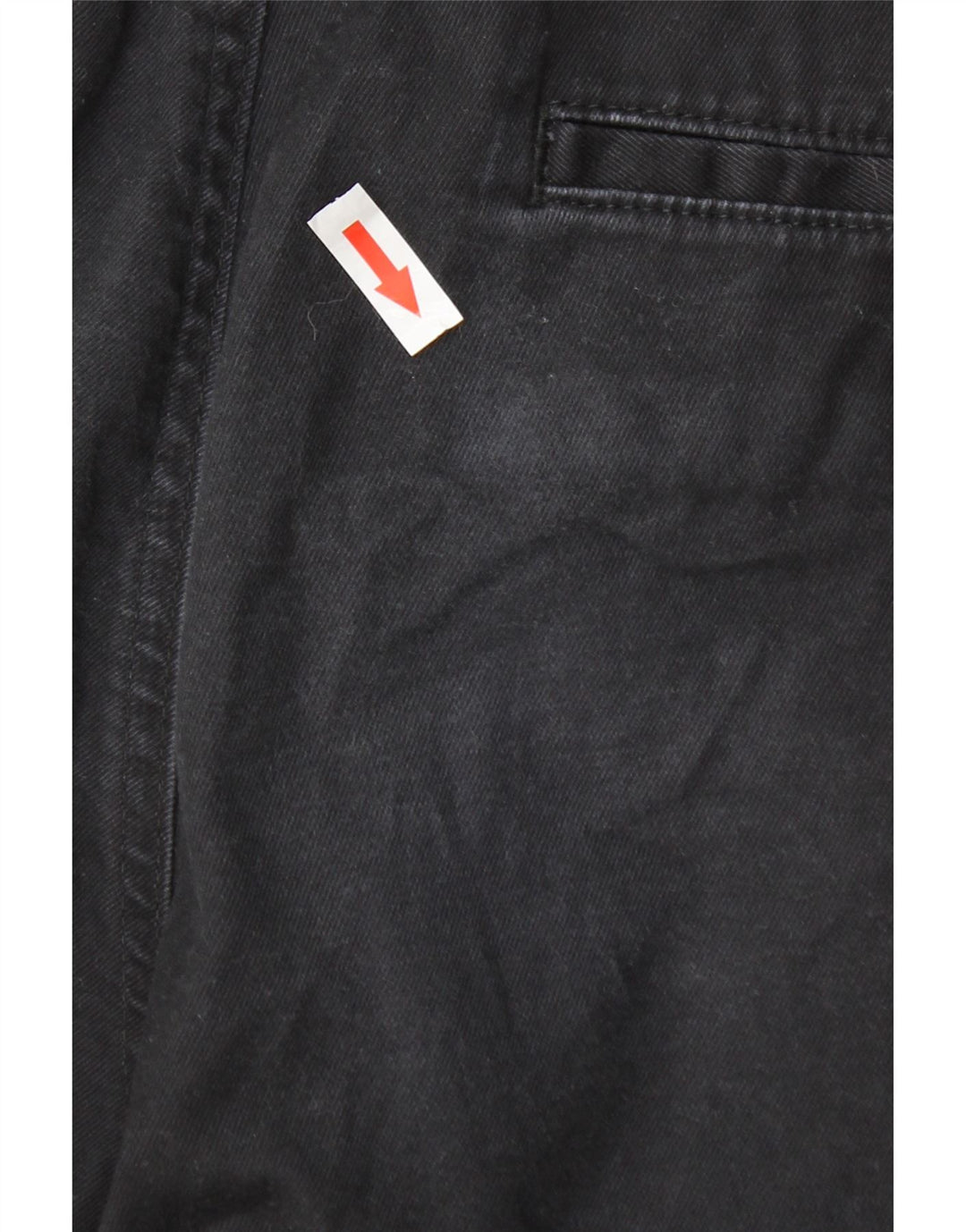 Calça chino masculina Marks & Spencer Heritage regular W32 L33 algodão preto