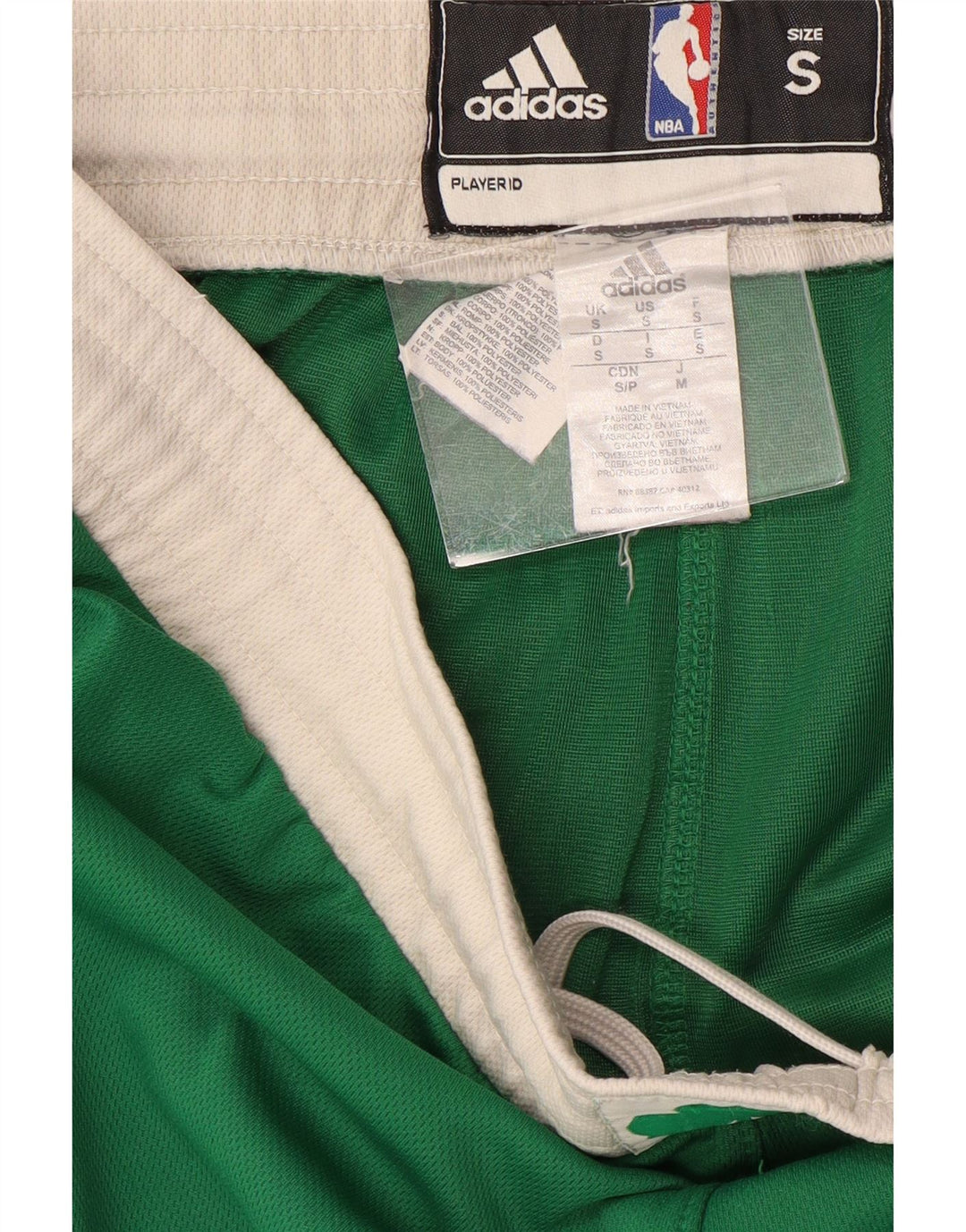 Adidas Mens Boston Celtics Sport Shorts Pequeno Verde Poliéster