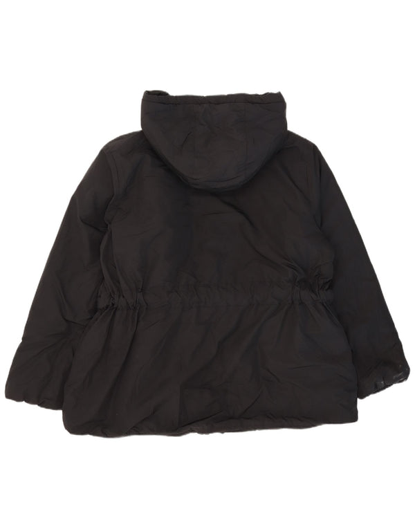 Jaqueta feminina acolchoada com capuz Marks & Spencer UK 20 2XL poliéster preto
