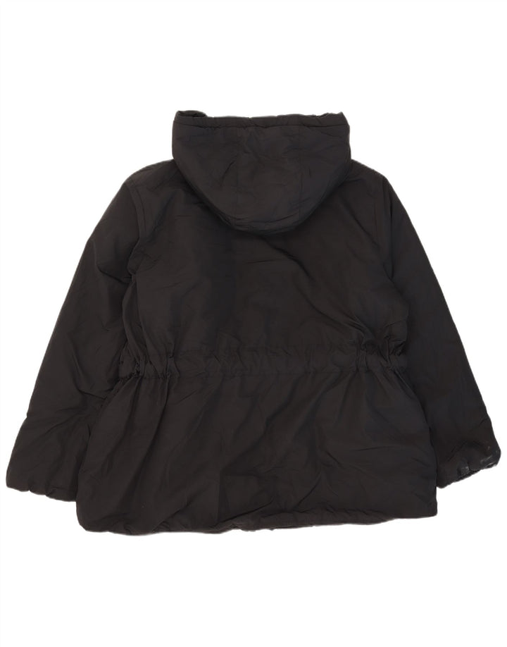 Jaqueta feminina acolchoada com capuz Marks & Spencer UK 20 2XL poliéster preto