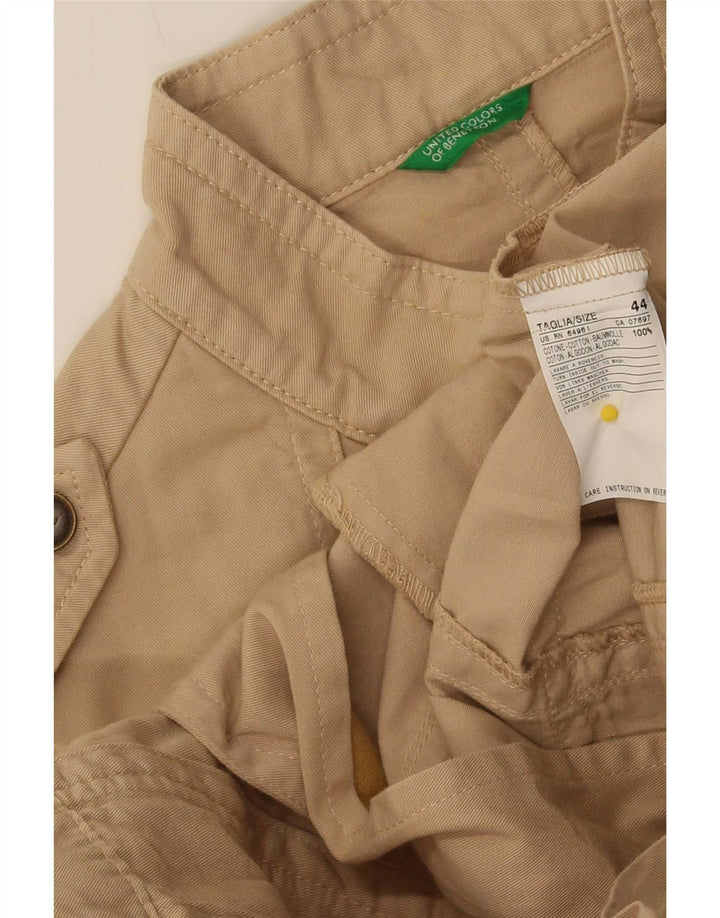 Jaqueta militar feminina Benetton IT 44 algodão bege médio