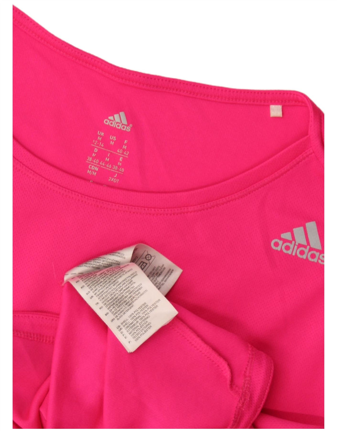 Adidas Camiseta Feminina Top UK 12/14 Médio Rosa Poliéster