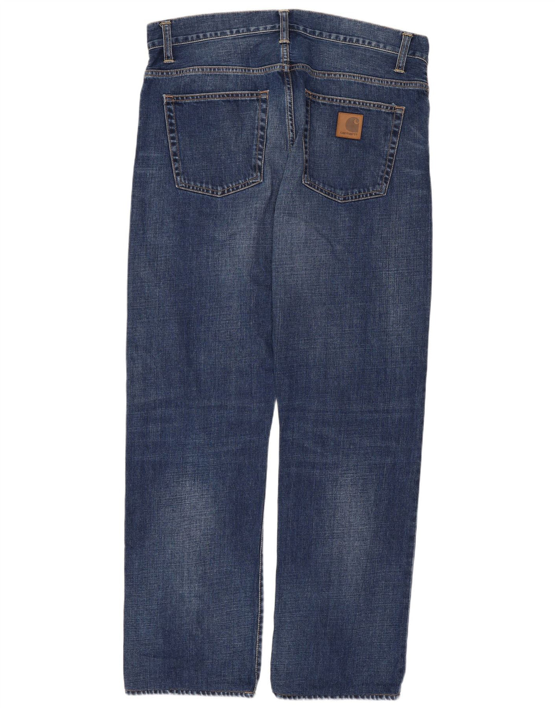 Carhartt Mens Straight Jeans W33 L32 Azul Algodão