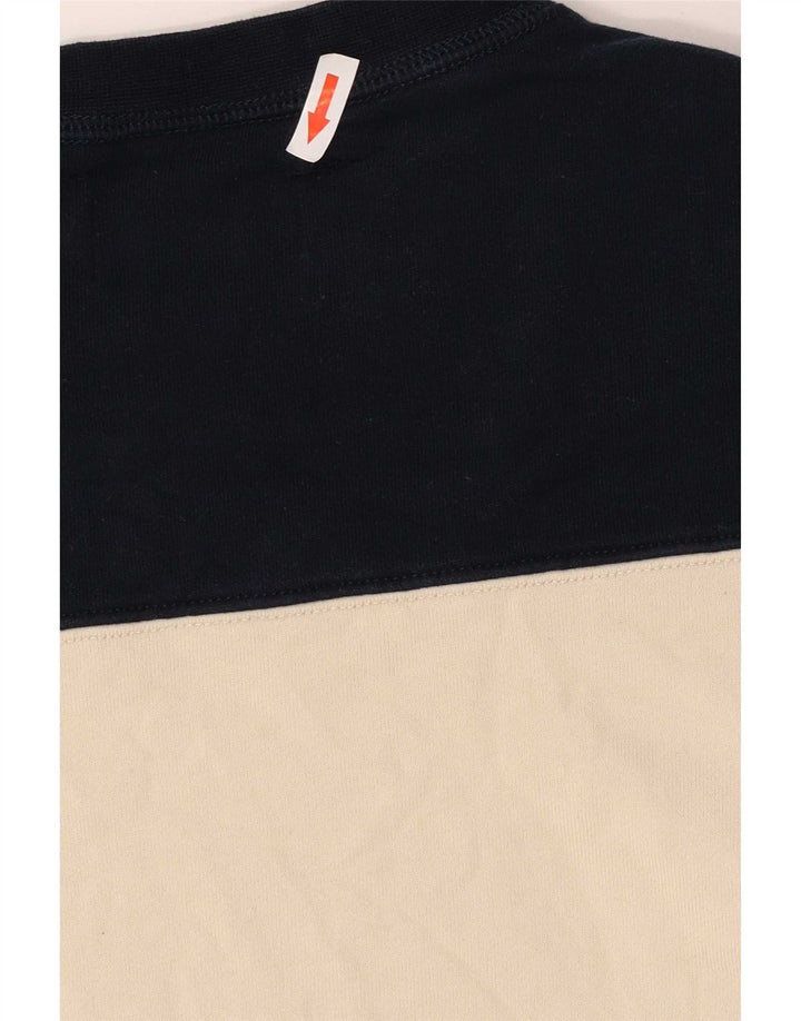 Moletom masculino Marks & Spencer Jumper médio algodão listrado azul marinho