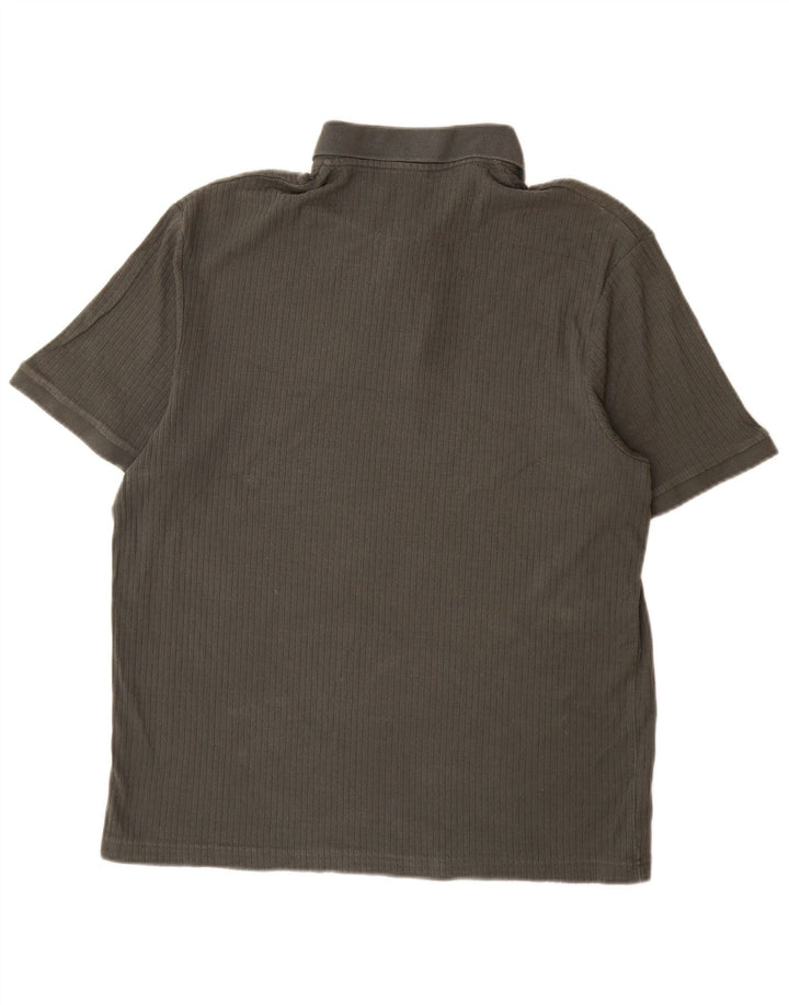 Camisa polo masculina Zara cinza médio
