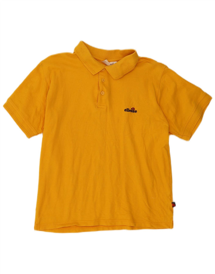 Camisa polo masculina Ellesse algodão amarelo médio