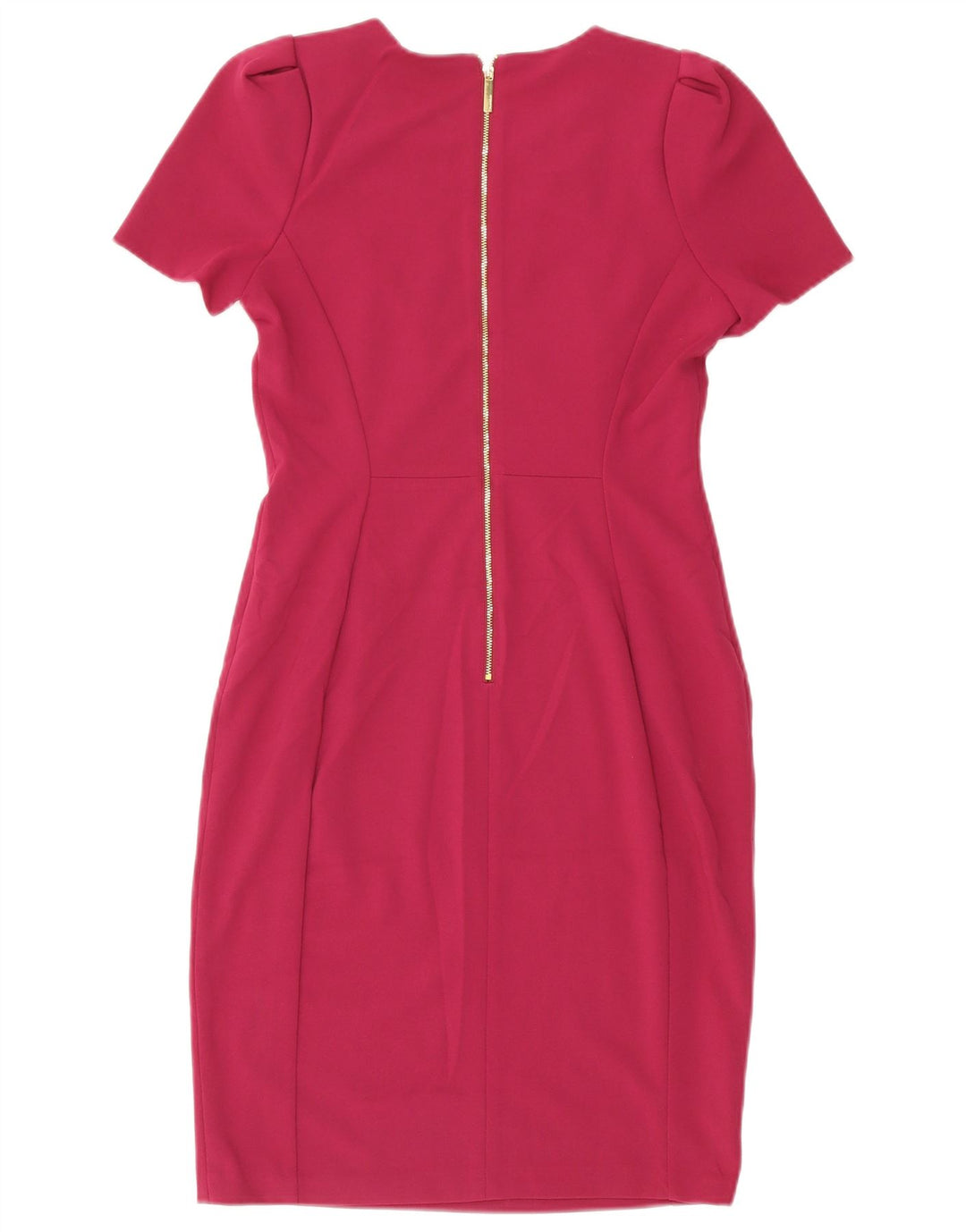 Vestido bainha feminino Calvin Klein EUA 6 pequeno poliéster rosa