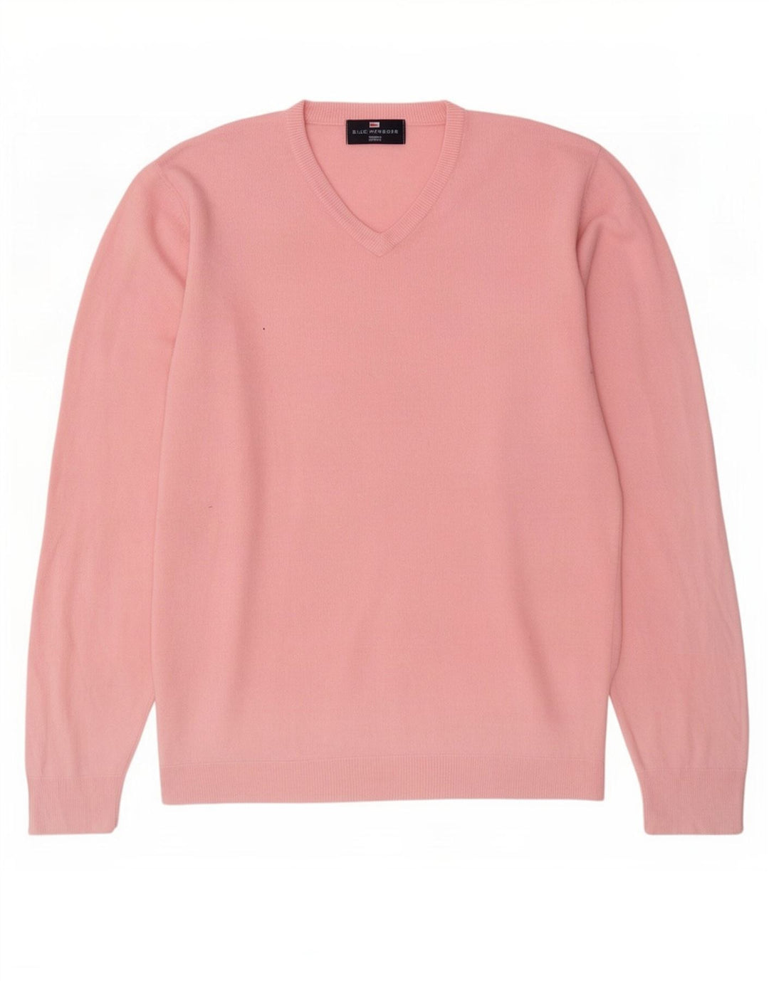Suéter masculino Marks & Spencer Blue Harbor com decote em V acrílico rosa médio