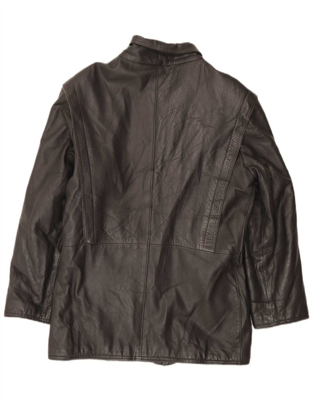 Jaqueta de couro masculina vintage UK 38 couro preto médio