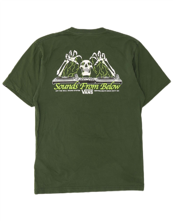 Camiseta masculina VANS Classic Fit Graphic Top Médio Algodão Verde
